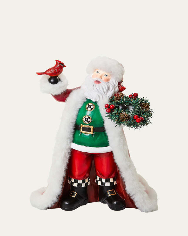 Cozy Christmas Santa with Cardinal